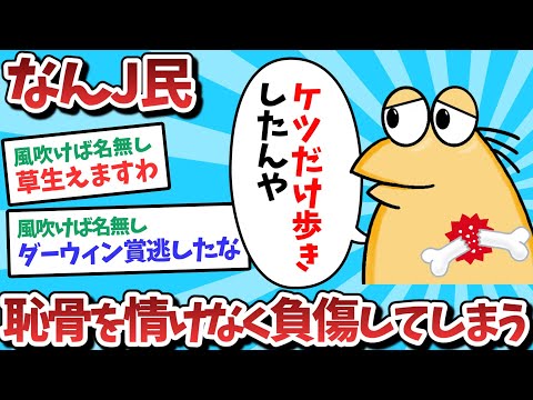 【悲報】なんＪ民、恥骨を情けなく負傷してしまうｗｗｗ【2ch面白いスレ】【ゆっくり解説】