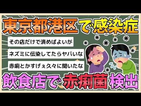 【【2chまとめ】感染症】東京都港区の飲食店で赤痢菌　「報告対象」の検出は2000年以降で初めて【ゆっくり実況】